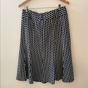 Polka dot knit skirt